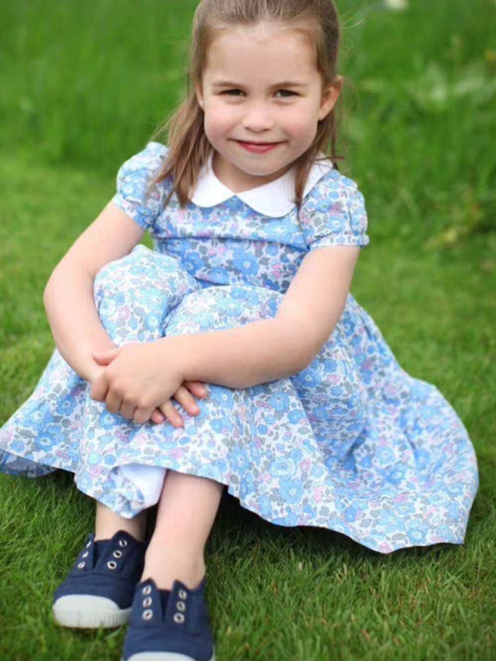 Lily Rose Blue Floral Peter Pan Collar Dress 6-7 Years ASO Princess Charlotte - Picture 9 of 11
